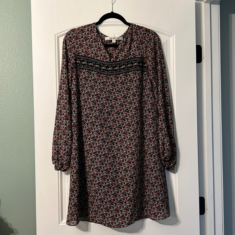 Max Studio red floral dress